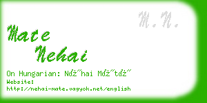 mate nehai business card